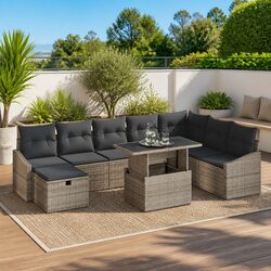 Your New 9-Piece Grey Garden Sofa Set Awaits