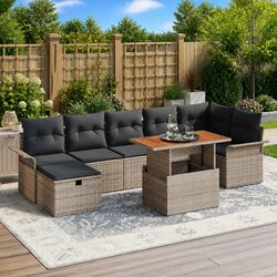 Compact and Stylish 8-Piece Outdoor Sofa Set