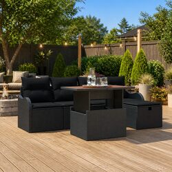 Compact 6-Piece Garden Sofa Set for Your Outdoor Retreat