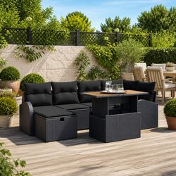Compact and Stylish 7-Piece Garden Sofa Set