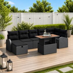 Compact and Stylish 8-Piece Garden Sofa Set