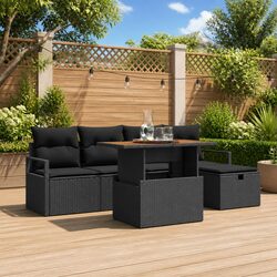 Compact and Reliable 6-Piece Garden Sofa Set