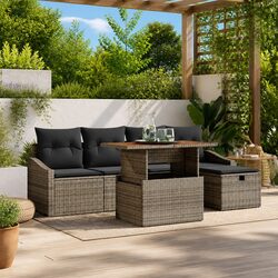 Concise Overview of Grey 6-Piece Garden Sofa Set