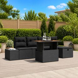 Height-Adjustable 6-Piece Garden Sofa Set for Your Outdoors