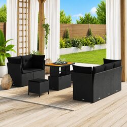 Compact and Versatile 8-Piece Garden Sofa Set