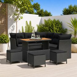 Compact and Durable 9-Piece Modular Sofa Set