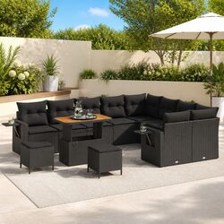 Compact 12-Piece Garden Sofa Set for Outdoor Comfort