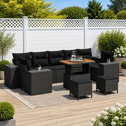 Compact and Stylish: 10-Piece Garden Sofa Set
