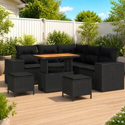 Compact 8-Piece Garden Sofa Set for Outdoor Spaces