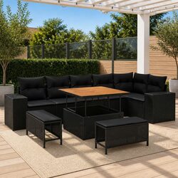 Modular Garden Sofa Set: 9 Pieces of Outdoor Relaxation