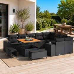 Compact and Versatile 12-Piece Outdoor Sofa Set