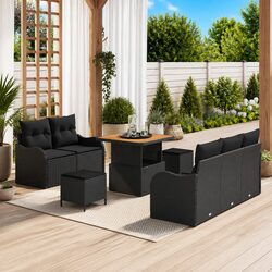 Compact 8 Piece Garden Sofa Set for Outdoor Use