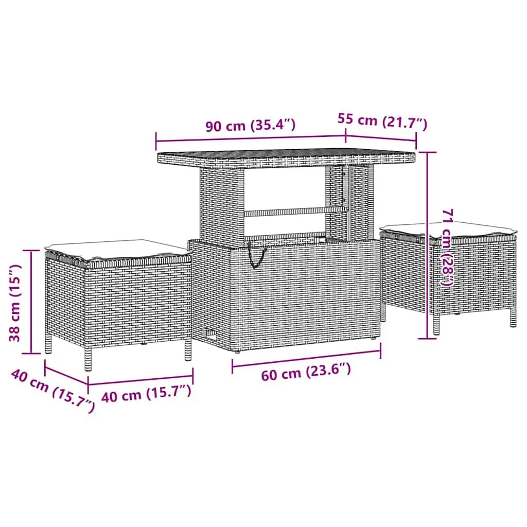 Garden Sofa Set 10 Pieces Black Poly Rattan Outdoor Furniture with Cushions