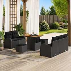 Compact 8 Piece Garden Sofa Set for Outdoor Spaces
