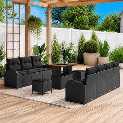 Compact and Stylish 10-Piece Garden Sofa Set