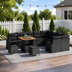 Concise 12-Piece Outdoor Sofa Set Overview