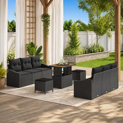 Friendly 9-Piece Modular Garden Sofa Set for Your Outdoors