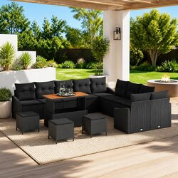 Concise Design: 14-Piece Garden Sofa Set