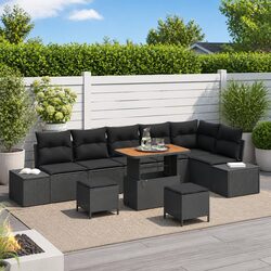 Concise 9-Piece Outdoor Sofa Set for Modern Living