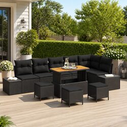 10-Piece Garden Sofa Set: Simple and Effective Design