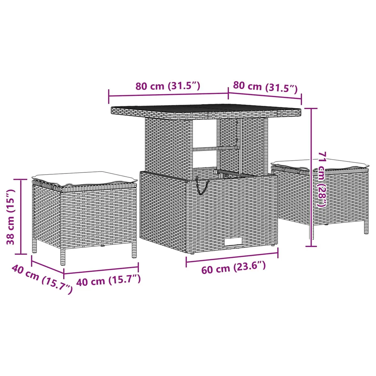 Garden Sofa Set 10 Piece Outdoor Lounge Black Rattan Modular Patio Furniture