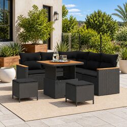 Compact and Stylish 8-Piece Garden Sofa Set