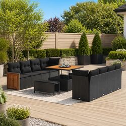 Concise Outdoor 11-Piece Sofa Set for Gardens