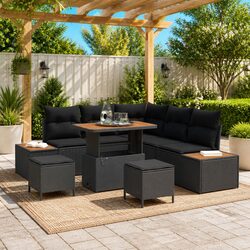 Compact Modular 8-Piece Garden Sofa Set for Relaxation