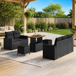 Compact and Durable 8-Piece Garden Sofa Set