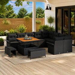 Compact 12-Piece Garden Sofa Set with Modular Design