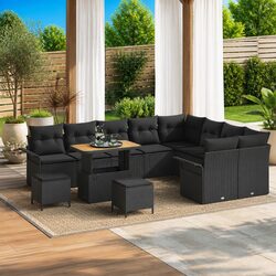 Compact and Stylish 12-Piece Garden Sofa Set with Storage