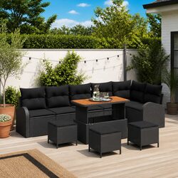 Concise and Stylish 10-Piece Outdoor Sofa Set