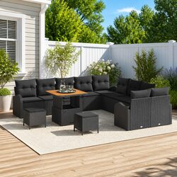 Compact 13-Piece Outdoor Sofa Set with Storage Features