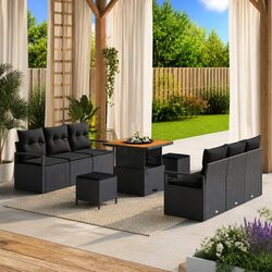 Compact and Stylish 9-Piece Outdoor Sofa Set