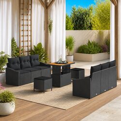 Concise 9-Piece Outdoor Garden Sofa Set
