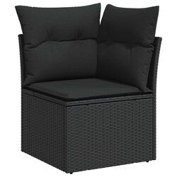 Compact and Stylish Black 9-Piece Modular Sofa Set
