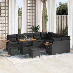 Compact 13 Piece Modular Garden Sofa Set with Acacia Frame
