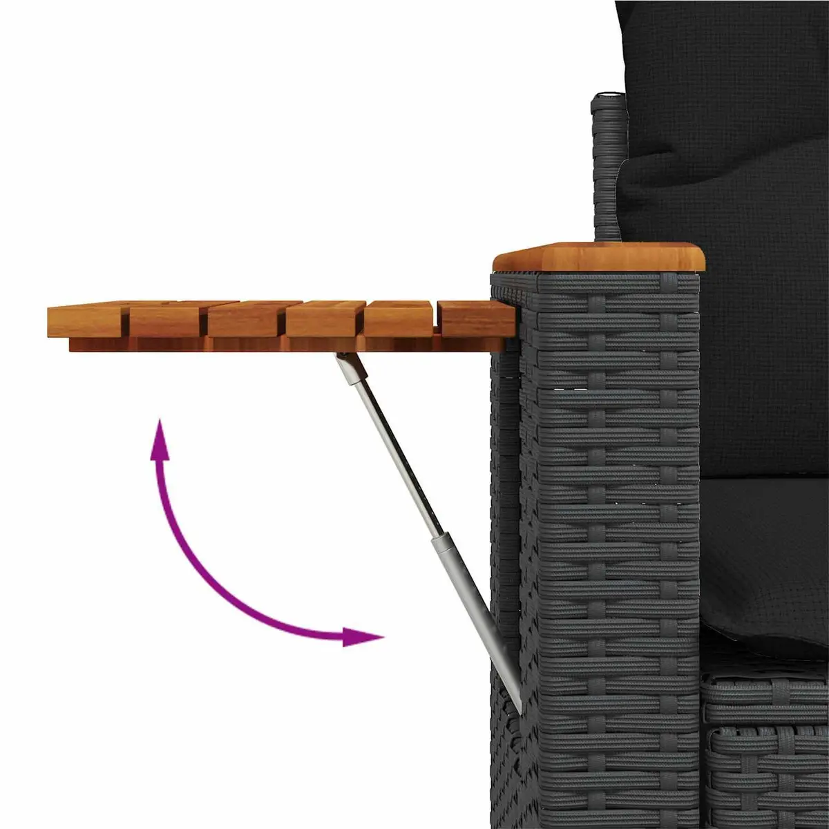 Modular Garden Sofa Set Black 18 Pieces Poly Rattan Outdoor Seating with Weather-Resistant Cushions