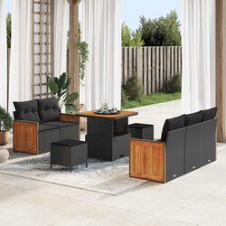Compact 10-Piece Modular Sofa Set for Outdoor Use