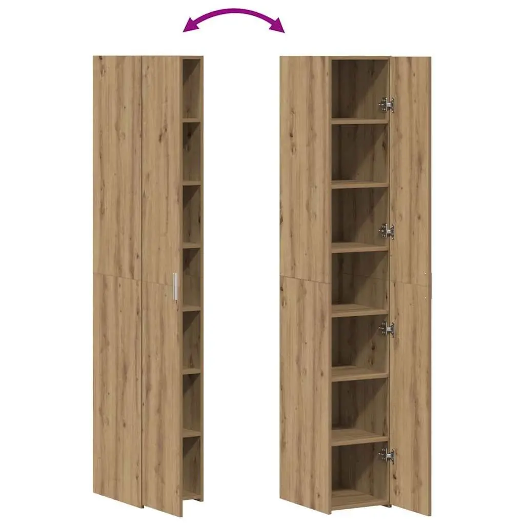 Brown Engineered Wood Highboard Storage Cabinet Sideboard Furniture Living Room
