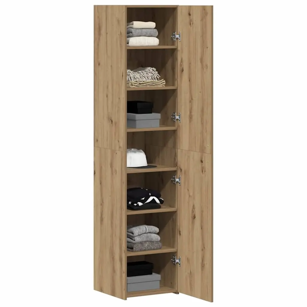 Highboard Brown Engineered Wood 40 x 42.5 x 185 cm Modern Minimalist Storage Furniture