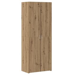 Brown Engineered Wood Highboard Storage Cabinet 70x42.5x185cm Modern Sideboard