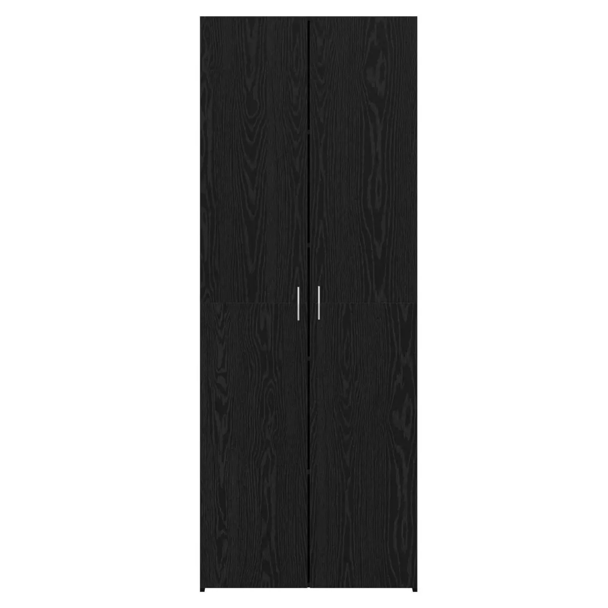 Black Engineered Wood Highboard Storage Cabinet Modern Living Room Dining