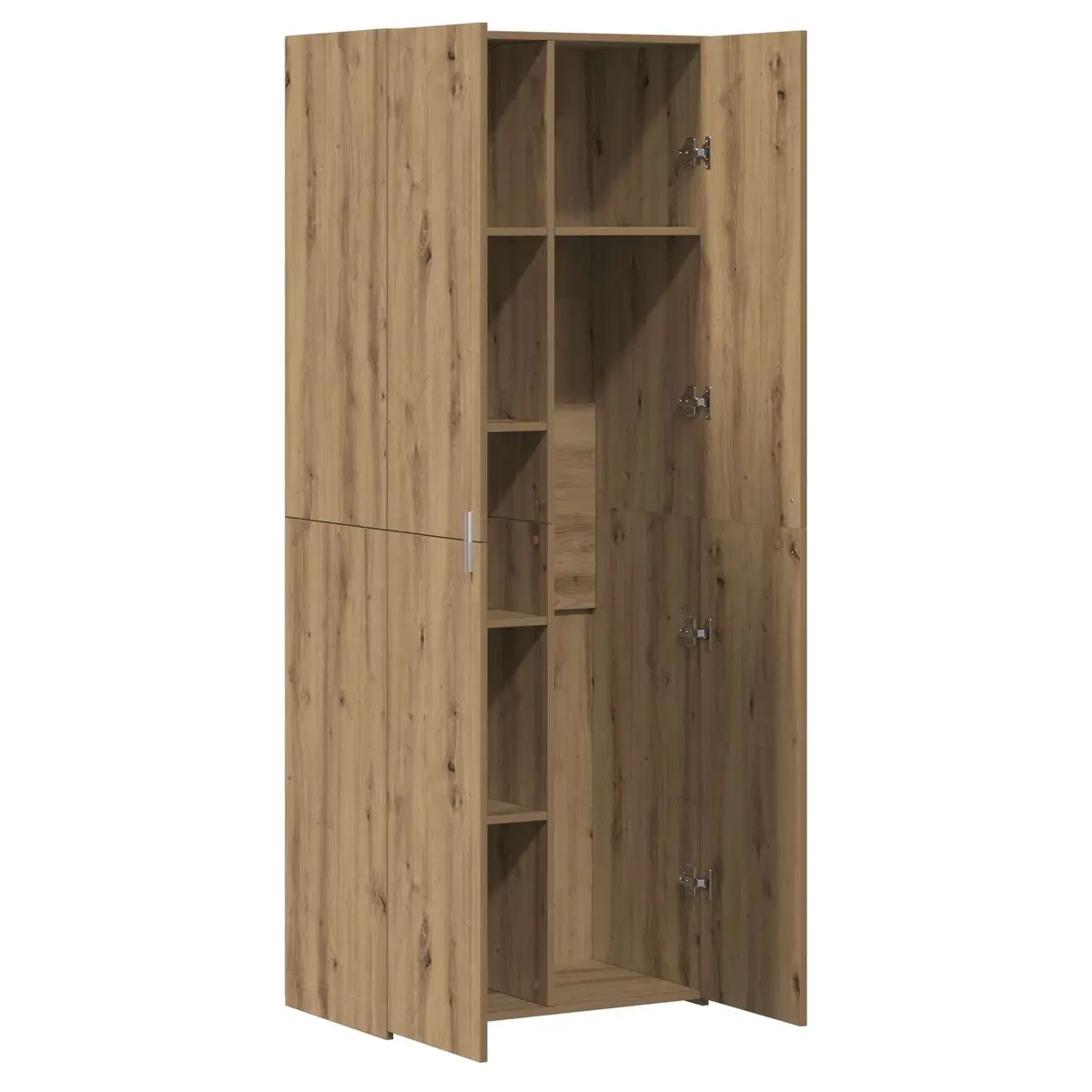 Highboard Buffet Cabinet Brown 70 x 42.5 x 185 cm Rustic Storage for Dining Room
