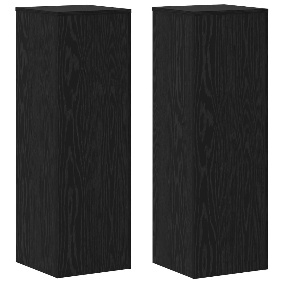 Plant Stand Black 33 x 33 x 100 cm Set of 2 Indoor Outdoor Garden Display