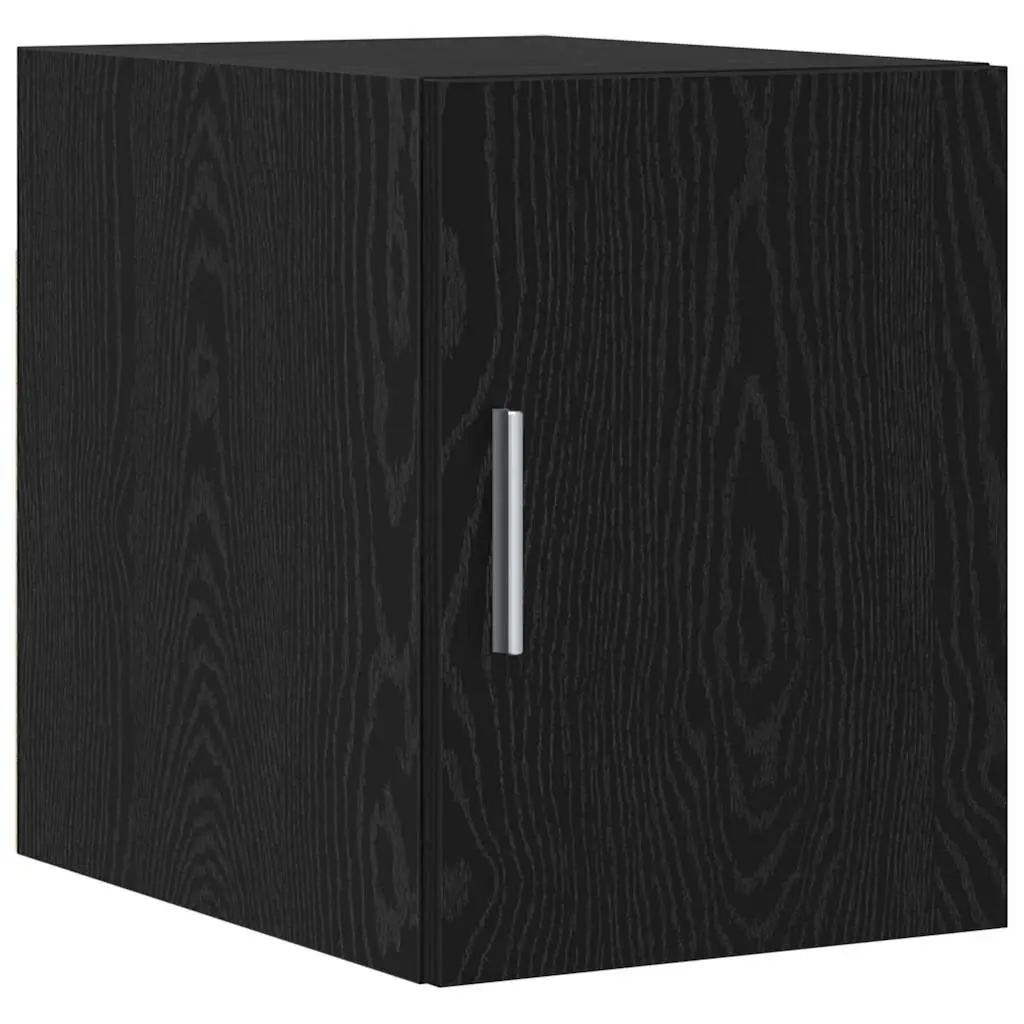 Storage Cabinet 2-Piece Sideboard with Shelves Black Oak Living Room Furniture