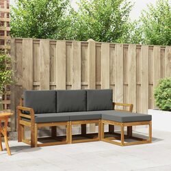 4-Piece Acacia Outdoor Sofa Set