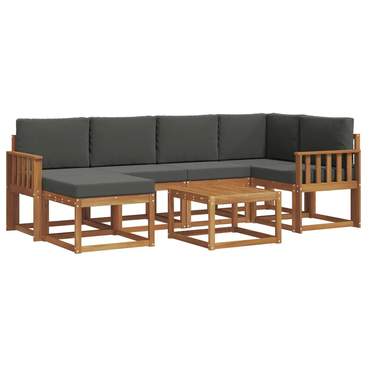 Outdoor Sofa Set 7 Pieces Garden Furniture Modular Patio Lounge with Cushions