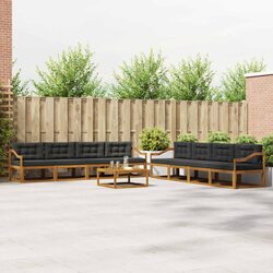Outdoor Sectional Sofa Set 9 pcs Garden Patio Furniture Lounge Seating with