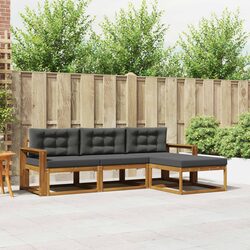 Compact and Reliable 4-Piece Outdoor Sectional Sofa Set